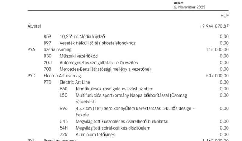 Mercedes-Benz EQA 250+ 2023 megtelt